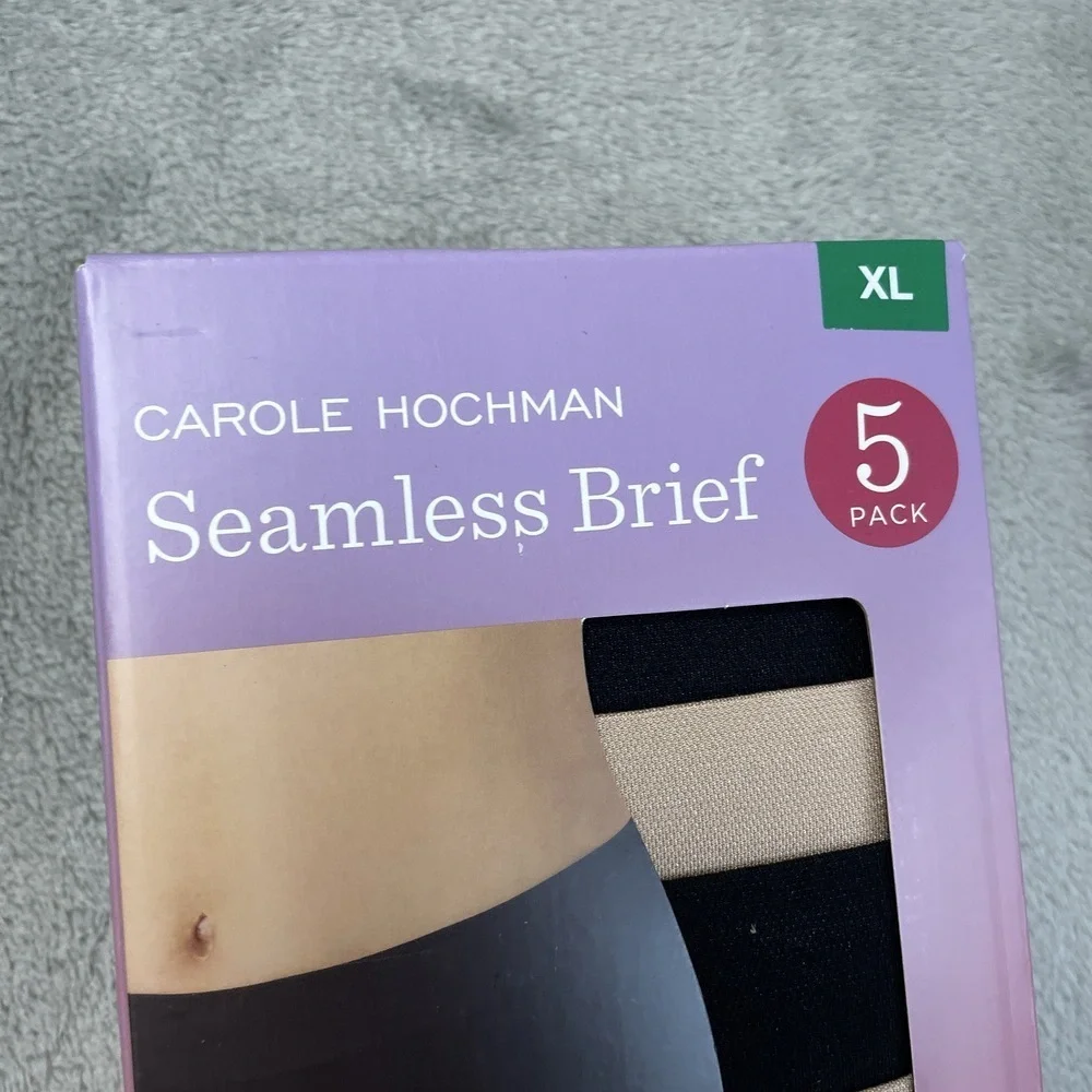 Carole Hochman Womens XL Seamless Brief Dark/Light e0498
